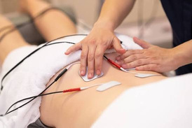Corrente russa aplicada no abdômen